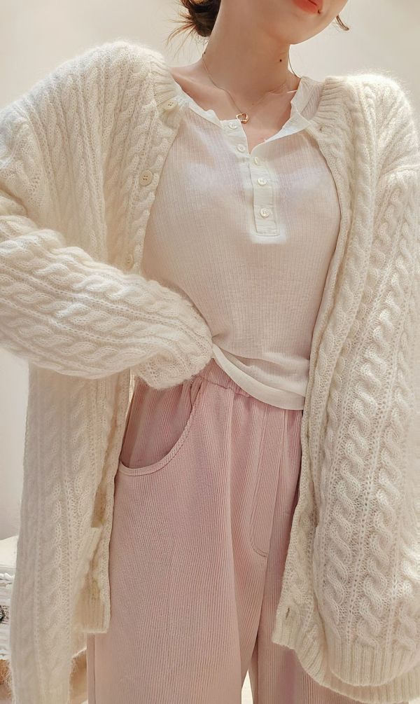 慵懶感麻花針織外套-優惠1天(3 colors) 慵懶感麻花針織外套