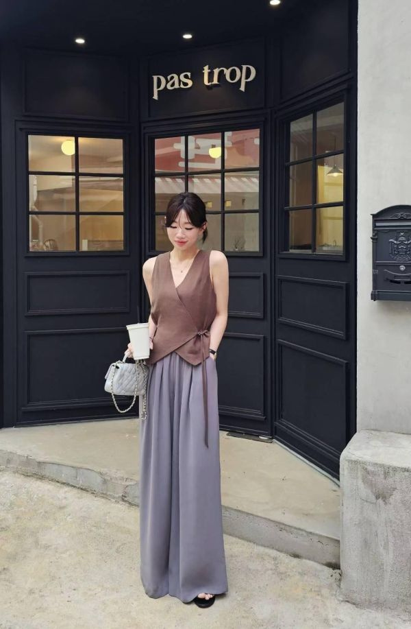 升級版！法式鬆弛感闊腿西褲 