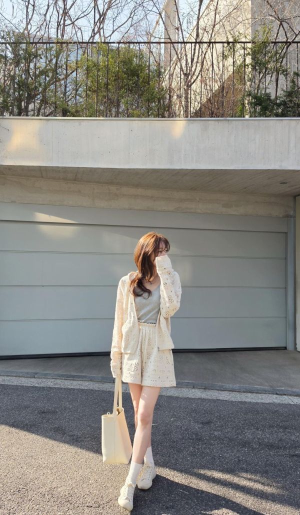 小仙女的蕾絲連帽外套&短褲(2 colors) 小仙女的蕾絲連帽外套