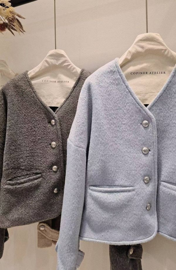 經典混羊毛精緻短外套(4 colors) 經典混羊毛精緻短外套