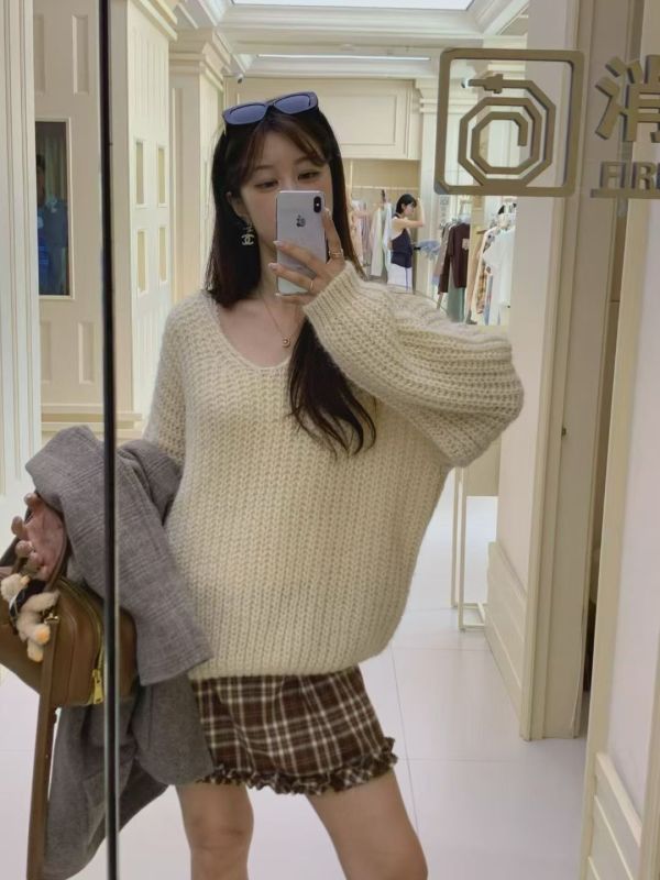 軟糯羊駝毛針織毛衣(4 colors) 軟糯羊駝毛針織毛衣