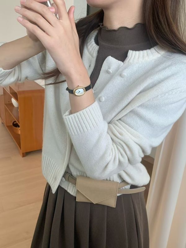 設計感雙排扣美麗諾羊毛開衫 (6 colors) 設計感雙排扣美麗諾羊毛開衫