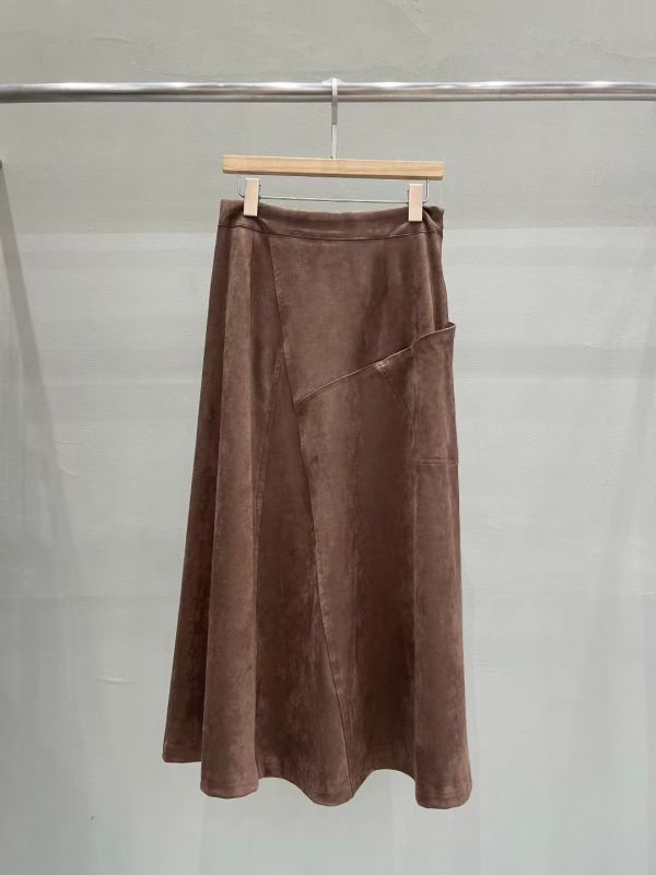 超絕設計感麂皮口袋半身裙(2 colors) 超絕設計感麂皮口袋半身裙