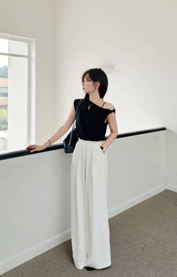 升級版！法式鬆弛感闊腿西褲 