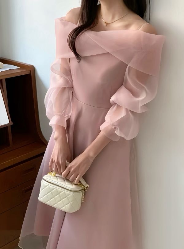 預購價2天<輕婚紗洋裝> 霧光交疊·歐根紗仙女洋裝 輕婚紗洋裝霧光交疊·歐根紗仙女洋裝