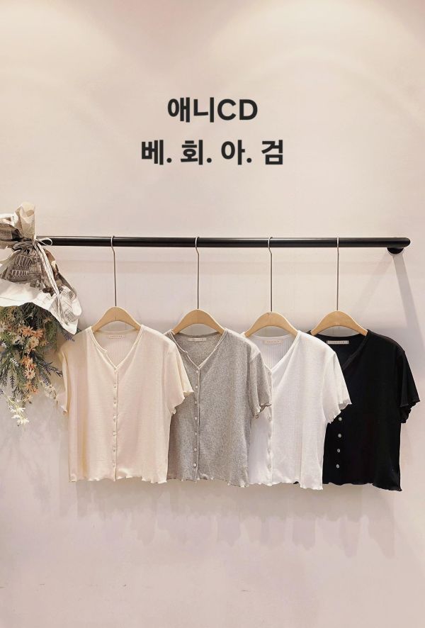 韓妞風格亞麻小開衫(4 colors) 