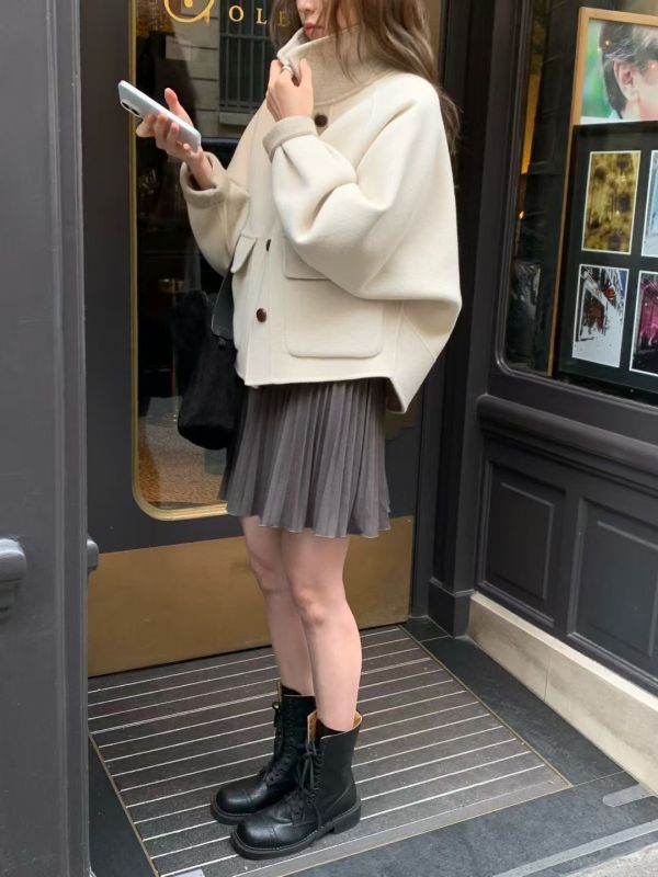 【南怡島美麗諾羊毛外套  | 雙面隨心穿 | 短款】4 colors 韓國,手工,羊毛大衣,雙面穿,手工大衣,羊毛