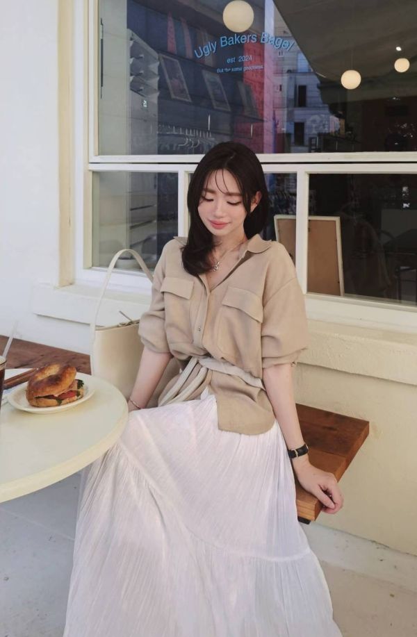 仙女的光澤感傘裙（3 colors） 仙女的光澤感傘裙