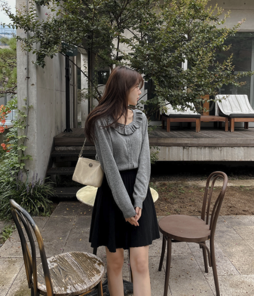 優雅針織百褶裙（3 colors） 優雅針織百褶裙