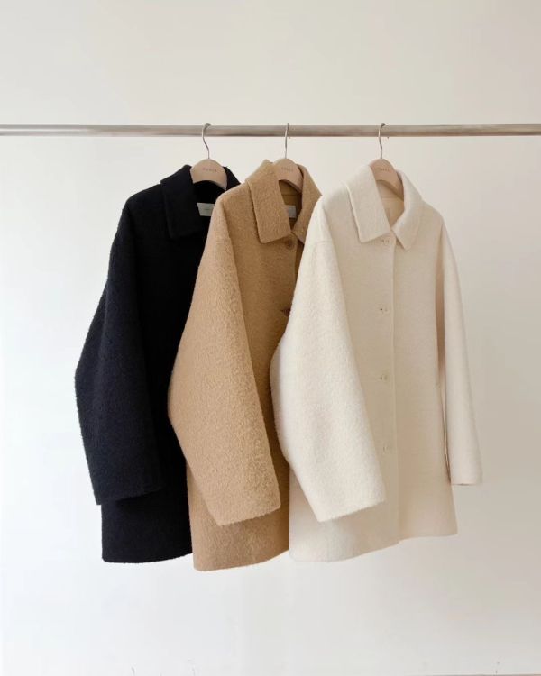 【聖水洞溫柔絨霧羊駝毛手工大衣 | 中長款 】3 colors 溫柔絨霧羊駝毛手工大衣