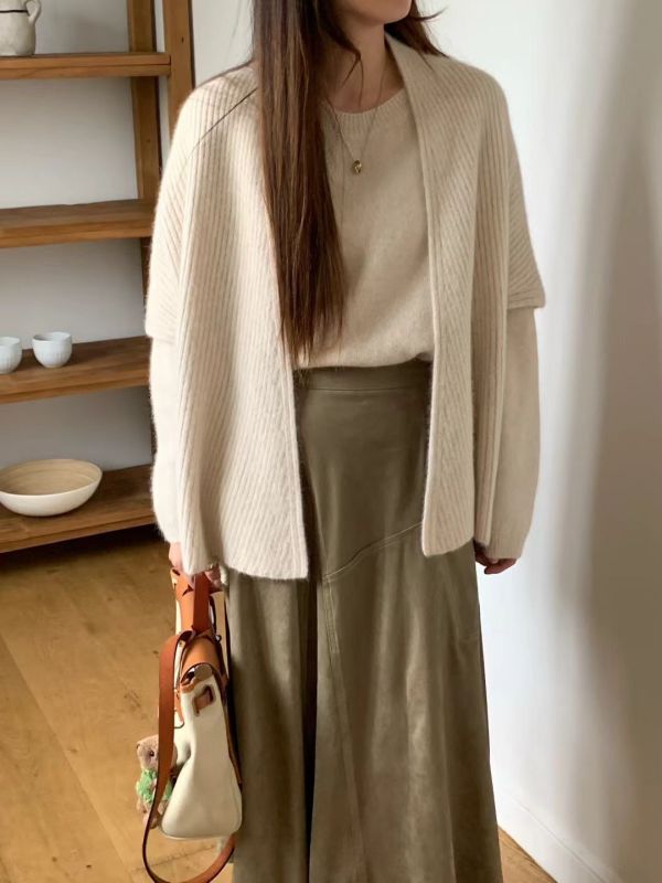 柔霧時光斗篷開衫(3 colors) 柔霧時光斗篷開衫