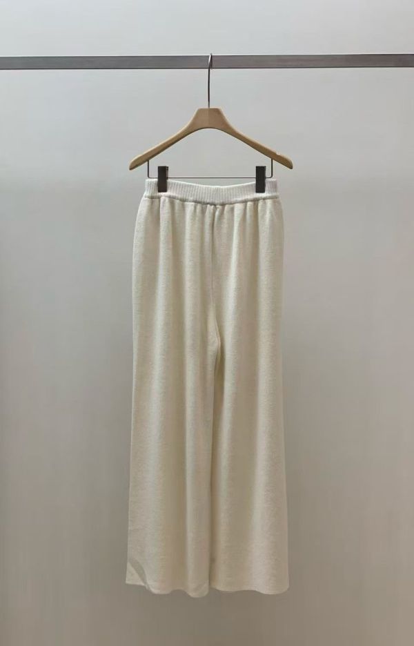 羊絨高腰顯瘦針織寬褲(3 colors) 羊絨高腰顯瘦針織寬褲