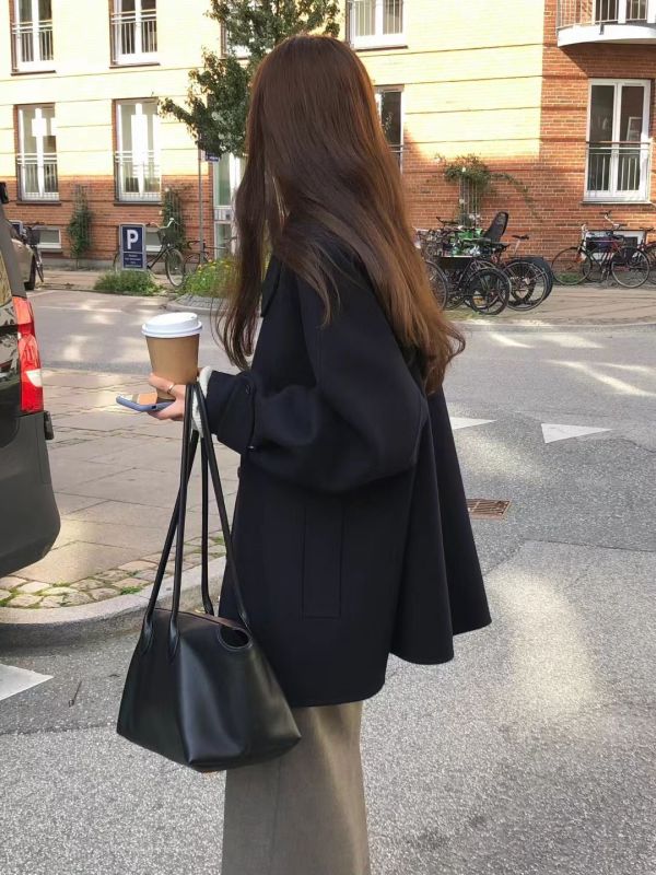 【狎鷗亭高級慵懶手工大衣｜中長款】2 colors 狎鷗亭高級慵懶手工大衣