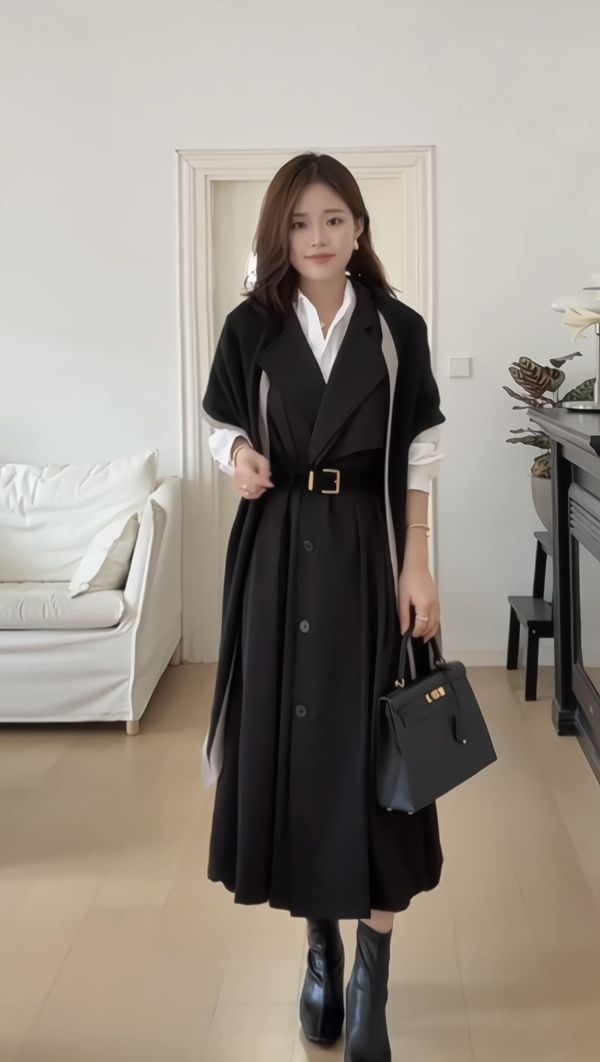 韓劇雙色羊絨針織披肩圍巾（3 colors） 韓劇雙色羊絨針織披肩圍巾