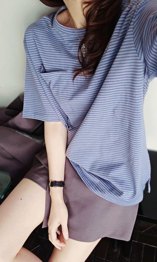 高質感韓妞條紋彈力T 高質感韓妞條紋彈力T