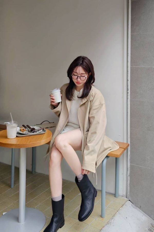 高質感浣熊毛半袖毛衣（4 colors） 高質感浣熊毛半袖毛衣