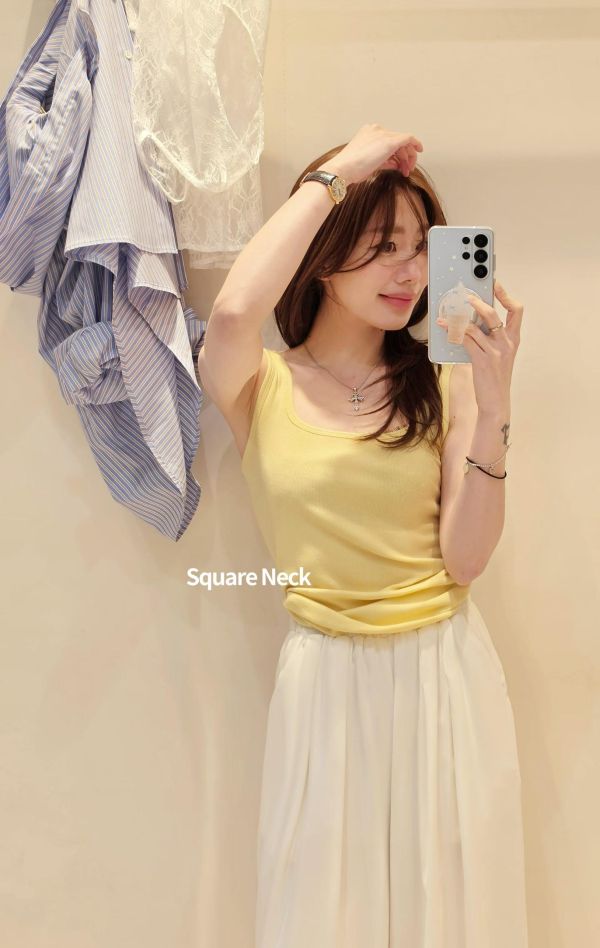 坑條基礎兩穿莫代爾背心(4 colors) 坑條基礎兩穿莫代爾背心