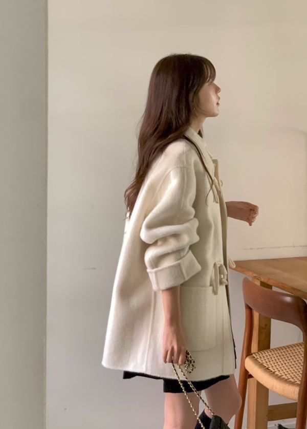 【北村恬繫結手工羊毛大衣 | 中長款 】2 colors 恬繫結手工羊毛大衣