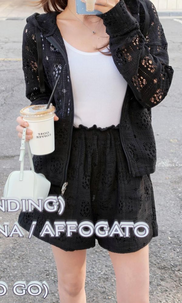 小仙女的蕾絲連帽外套&短褲(2 colors) 小仙女的蕾絲連帽外套