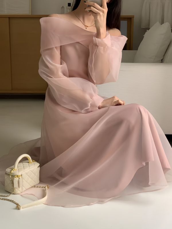 預購價2天<輕婚紗洋裝> 霧光交疊·歐根紗仙女洋裝 輕婚紗洋裝霧光交疊·歐根紗仙女洋裝