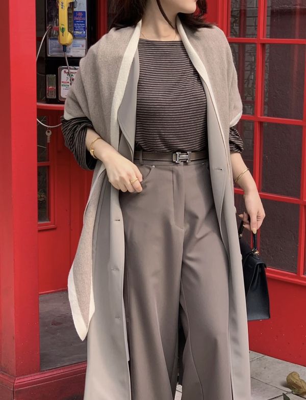 韓劇雙色羊絨針織披肩圍巾（3 colors） 韓劇雙色羊絨針織披肩圍巾