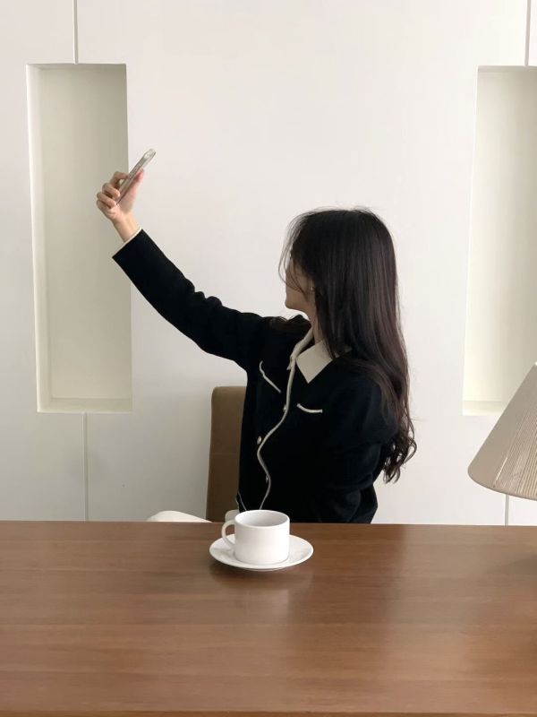 學院小香風針織撞色外套（3 colors） 學院小香風針織撞色外套