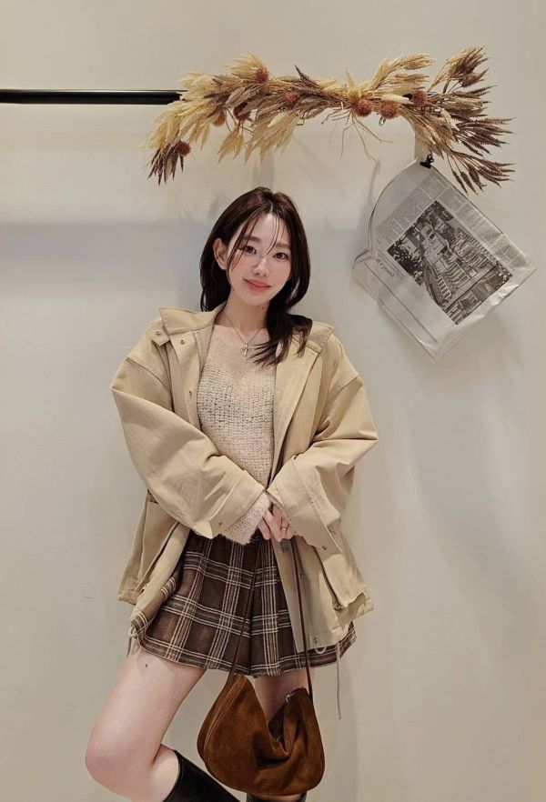 英倫風格紋小褲裙（2 colors） 英倫風格紋小褲裙