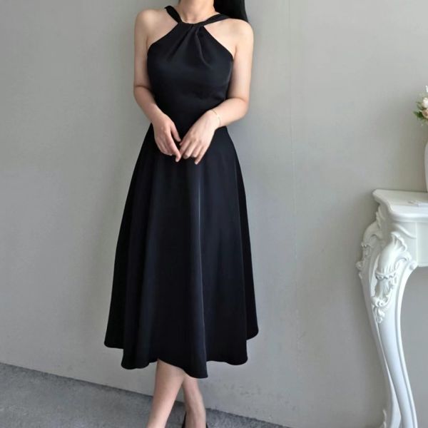 優雅交叉緞面輕婚紗洋裝（3 colors） 優雅交叉緞面輕婚紗洋裝