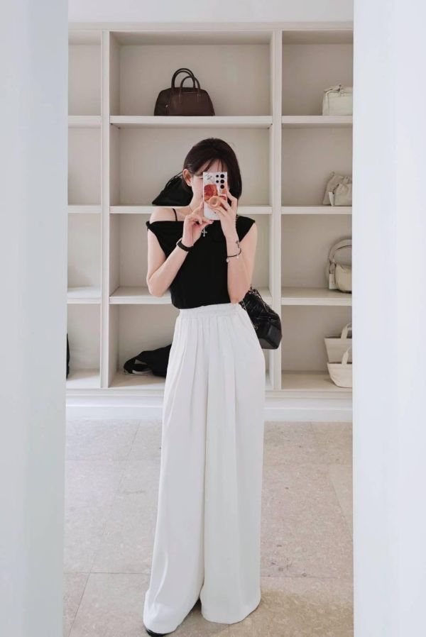 升級版！法式鬆弛感闊腿西褲 