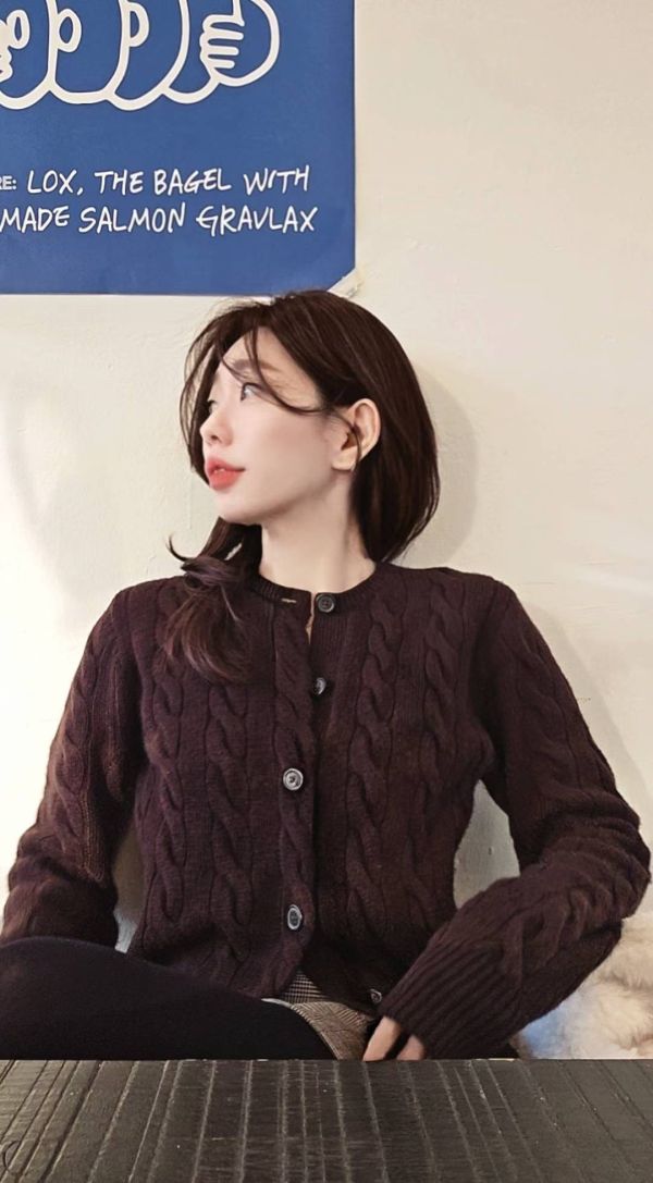 經典羊毛麻花針織外套(4 colors) 經典羊毛麻花針織外套