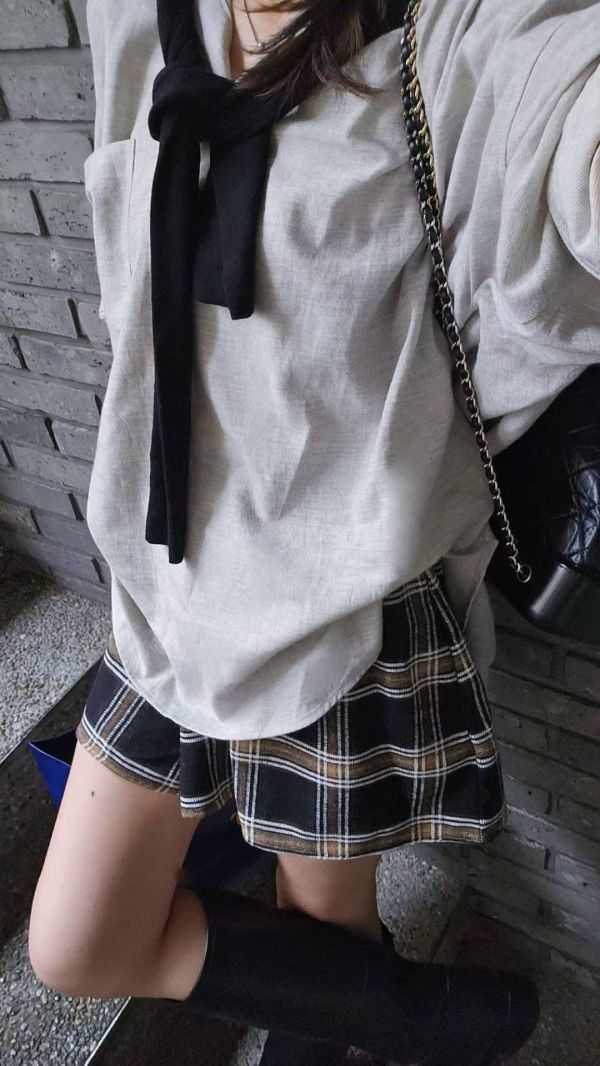 英倫風格紋小褲裙（2 colors） 英倫風格紋小褲裙