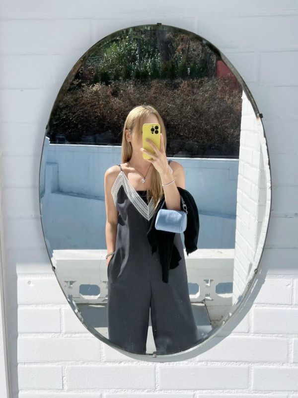 法式白蕾絲氣質連身褲(2 colors) 法式白蕾絲氣質連身褲