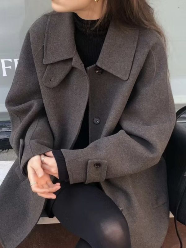 【狎鷗亭高級慵懶手工大衣｜中長款】2 colors 狎鷗亭高級慵懶手工大衣