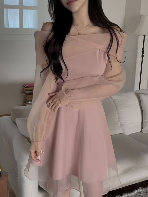 預購價2天<輕婚紗洋裝> 霧光交疊·歐根紗仙女洋裝 輕婚紗洋裝霧光交疊·歐根紗仙女洋裝