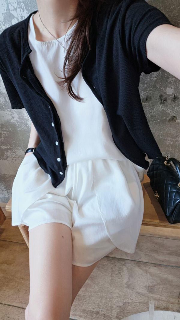 韓妞風格亞麻小開衫(4 colors) 