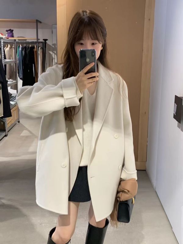 【三清洞雙排釦手工羊毛大衣 | 中長款 】2 colors 三清洞雙排釦手工羊毛大衣