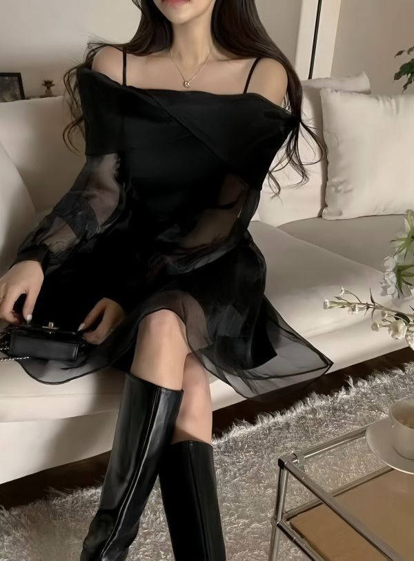 預購價2天<輕婚紗洋裝> 霧光交疊·歐根紗仙女洋裝 輕婚紗洋裝霧光交疊·歐根紗仙女洋裝