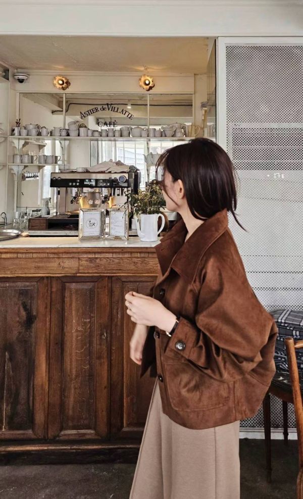 高質感仿麂皮夾克外套 高質感仿麂皮夾克外套