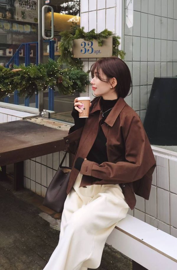 高質感仿麂皮夾克外套 高質感仿麂皮夾克外套