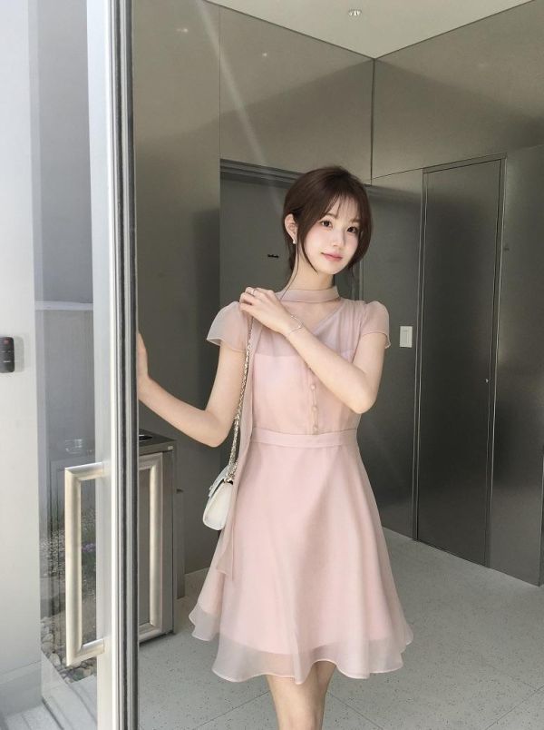 Elona Glow多穿法飄帶雪紗氣質洋裝 (長/短款) (3 colors) 多穿法飄帶雪紗氣質洋裝