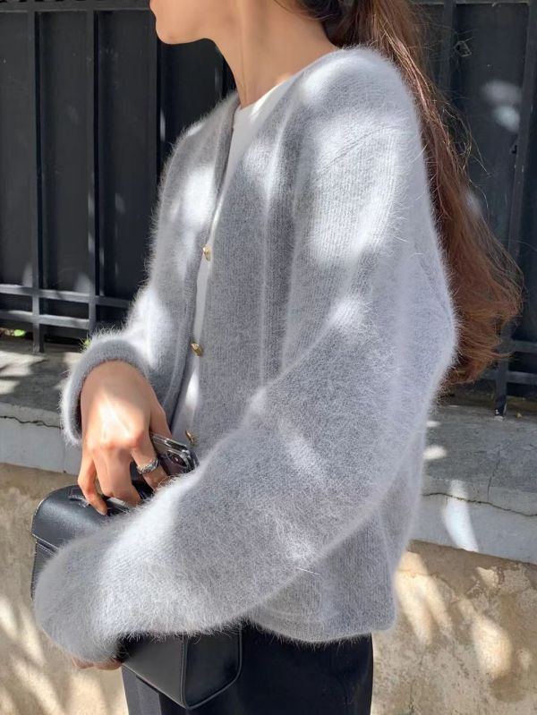 首爾午後安哥拉毛金扣外套(3 colors) 首爾午後安哥拉羊絨金扣外套