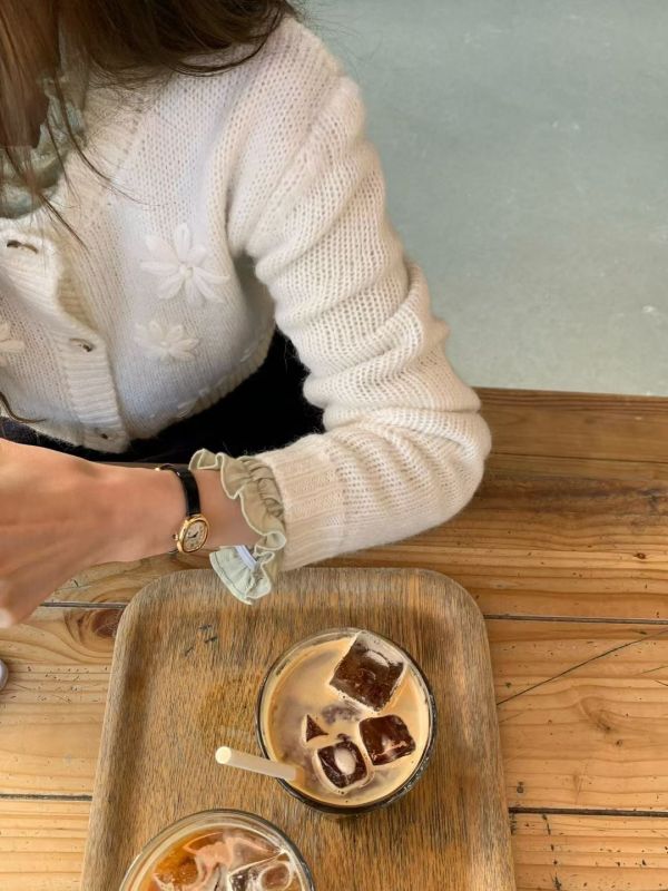 立體花漾氣質羊駝毛外套（3 colors） 立體花漾氣質羊駝毛外套