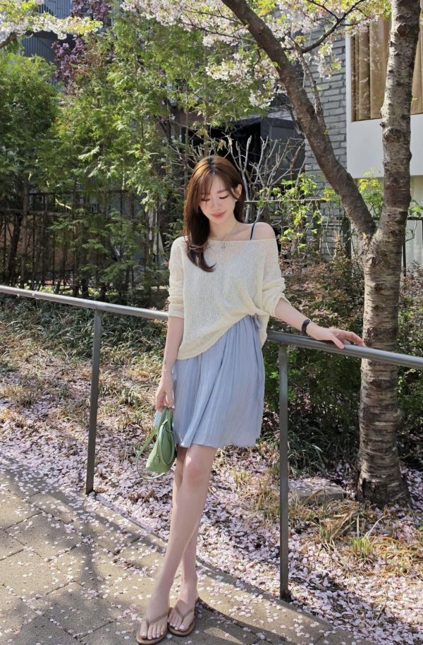 微光澤波紋氣質短洋裝(3 colors) 微光澤波紋氣質短洋裝