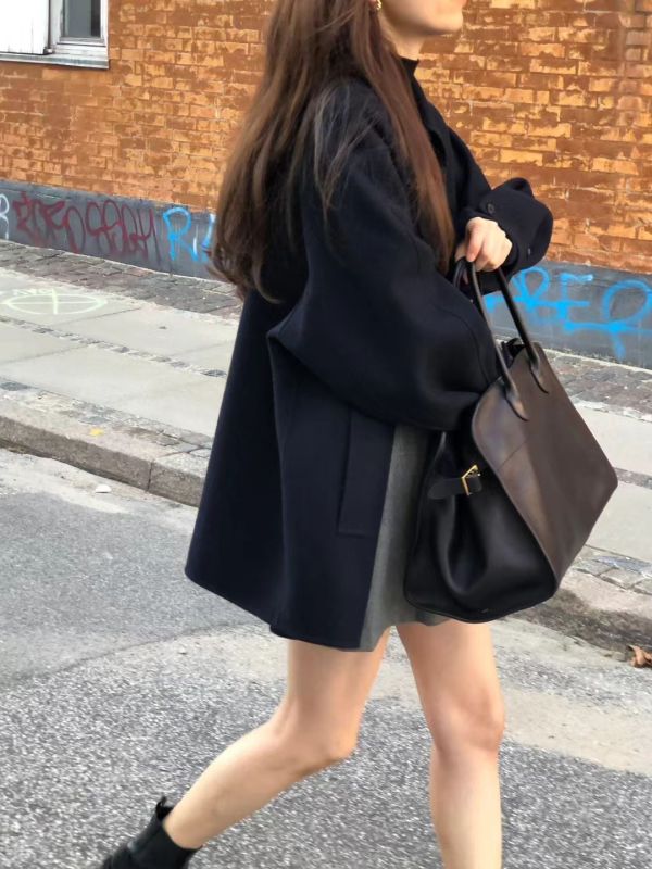 【狎鷗亭高級慵懶手工大衣｜中長款】2 colors 狎鷗亭高級慵懶手工大衣