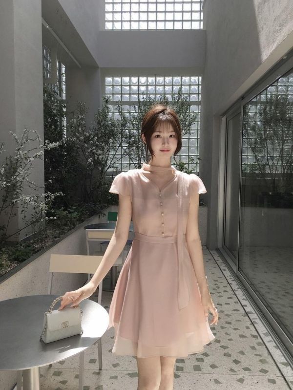 Elona Glow多穿法飄帶雪紗氣質洋裝 (長/短款) (3 colors) 多穿法飄帶雪紗氣質洋裝