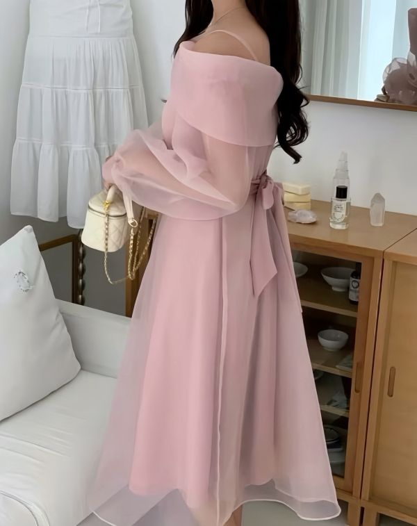 預購價2天<輕婚紗洋裝> 霧光交疊·歐根紗仙女洋裝 輕婚紗洋裝霧光交疊·歐根紗仙女洋裝