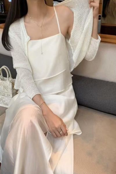 高級霧面天絲荷葉仙女洋裝(4 colors) 高級霧面天絲荷葉仙女洋裝