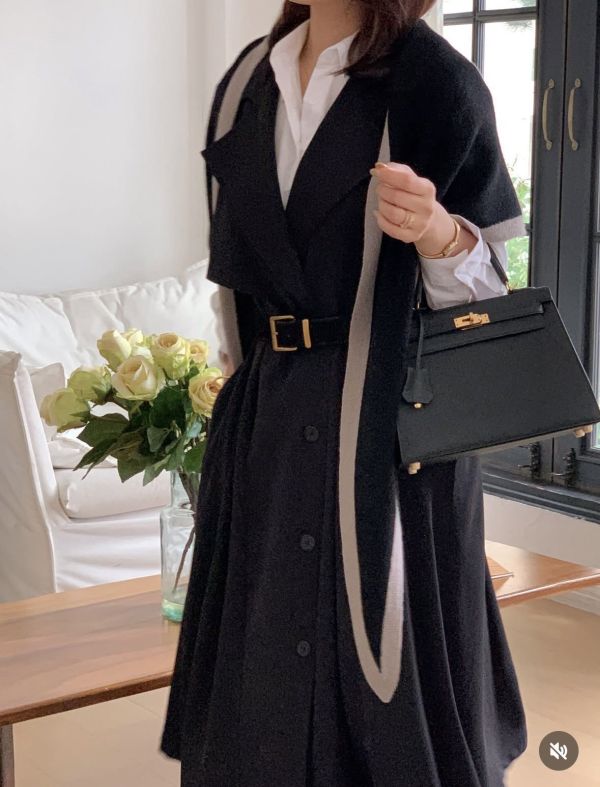 韓劇雙色羊絨針織披肩圍巾（3 colors） 韓劇雙色羊絨針織披肩圍巾