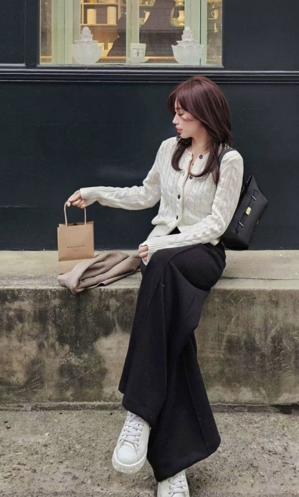 經典羊毛麻花針織外套(4 colors) 經典羊毛麻花針織外套