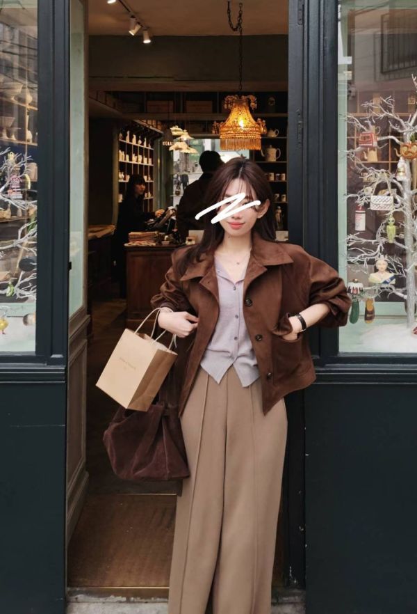 高質感仿麂皮夾克外套 高質感仿麂皮夾克外套